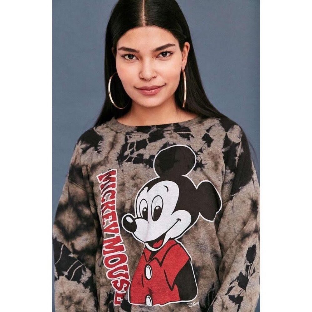 Junk Food Mickey Mouse Tie-Dye Crewneck Sweatshirt